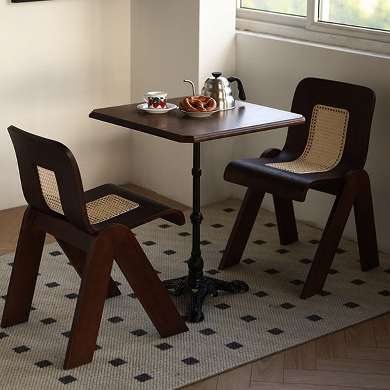 Modern Style Dining Chair Solid Wood Low Back Side Chair for Dining Room