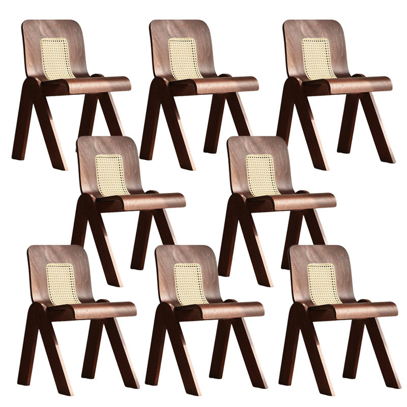 Modern Style Dining Chair Solid Wood Low Back Side Chair for Dining Room