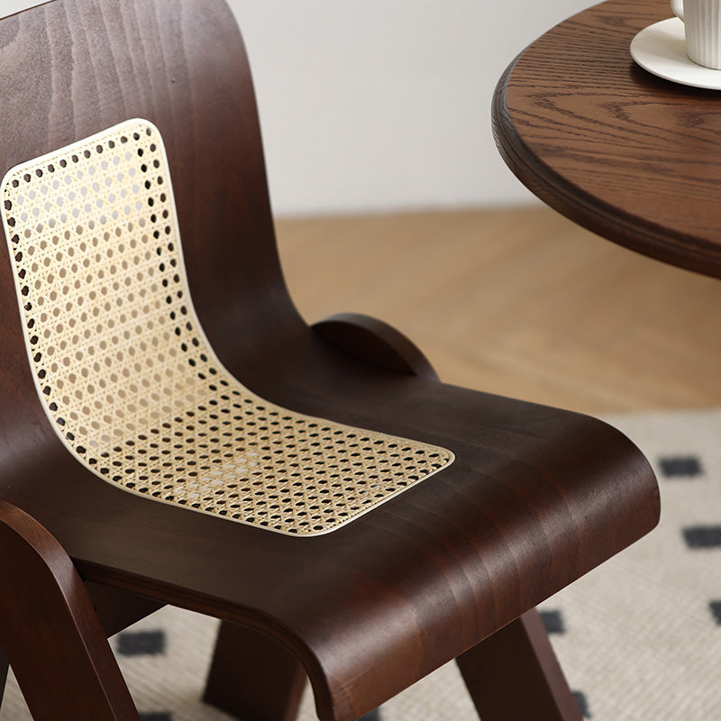 Modern Style Dining Chair Solid Wood Low Back Side Chair for Dining Room