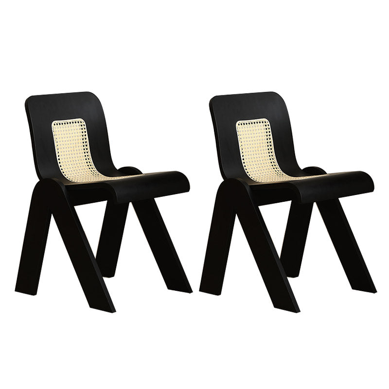 Modern Style Dining Chair Solid Wood Low Back Side Chair for Dining Room