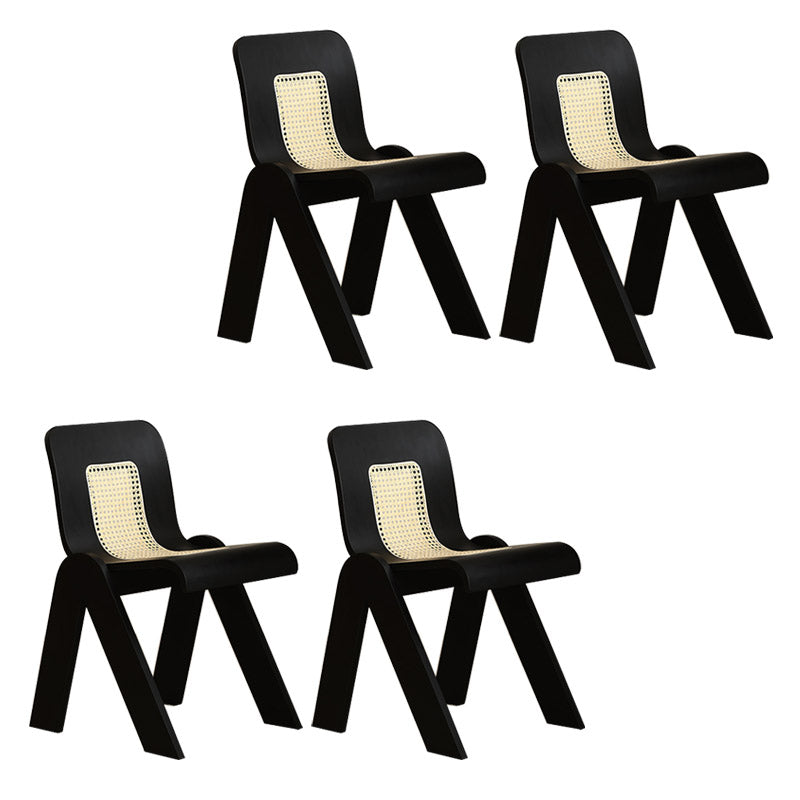 Modern Style Dining Chair Solid Wood Low Back Side Chair for Dining Room