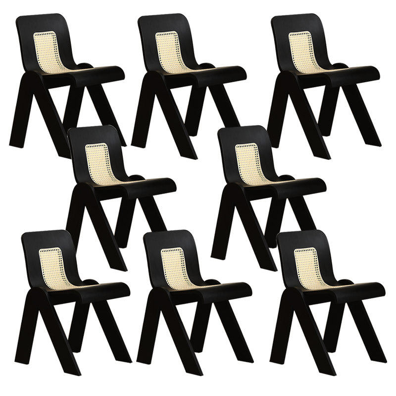 Modern Style Dining Chair Solid Wood Low Back Side Chair for Dining Room