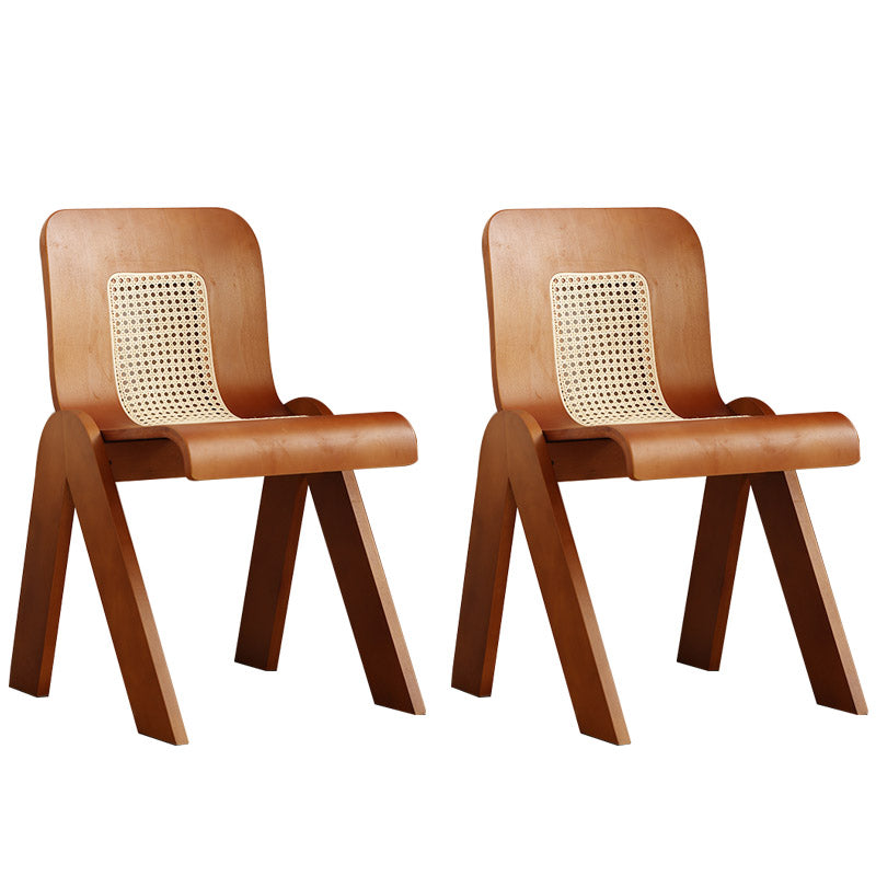 Modern Style Dining Chair Solid Wood Low Back Side Chair for Dining Room
