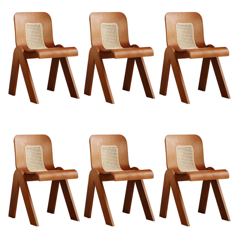 Modern Style Dining Chair Solid Wood Low Back Side Chair for Dining Room