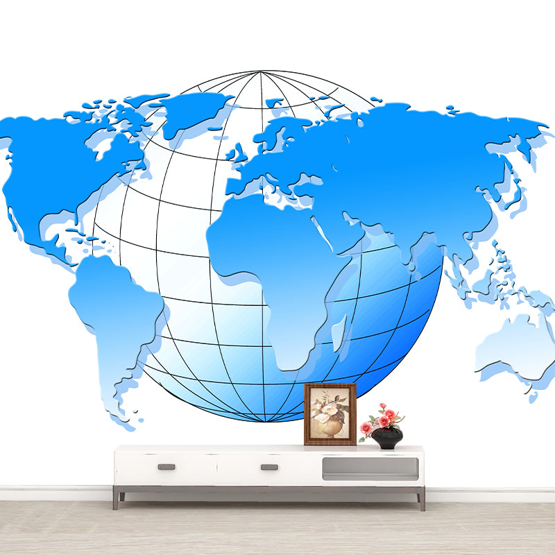 Illustration Mural Wallpaper World Map Environment Friendly Sitting Room Wall Mural