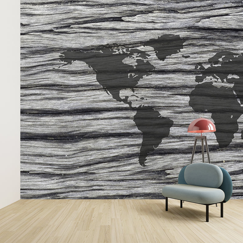 Illustration Mural Wallpaper World Map Environment Friendly Sitting Room Wall Mural