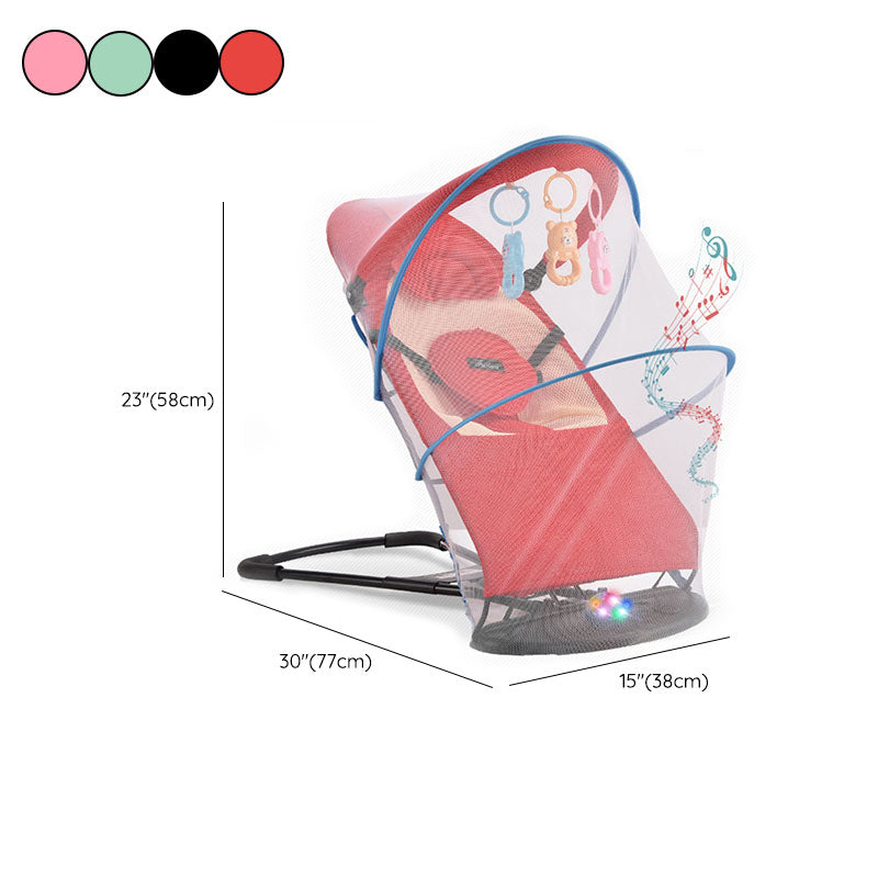 Metal Modern Rocking Crib Cradle Foldable Height Adjustable for Newborn