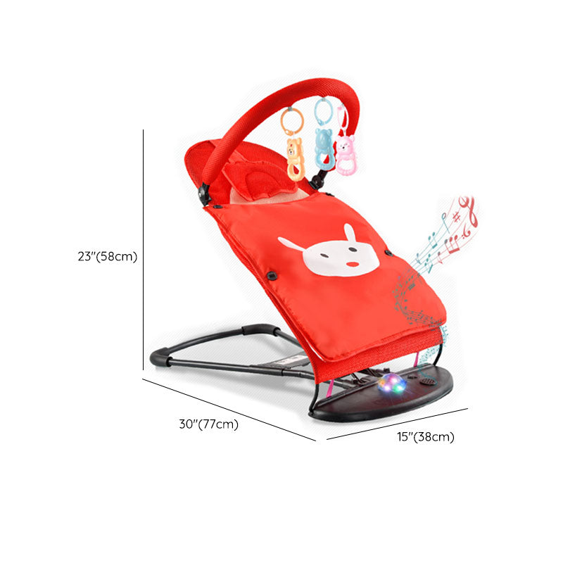 Metal Modern Rocking Crib Cradle Foldable Height Adjustable for Newborn