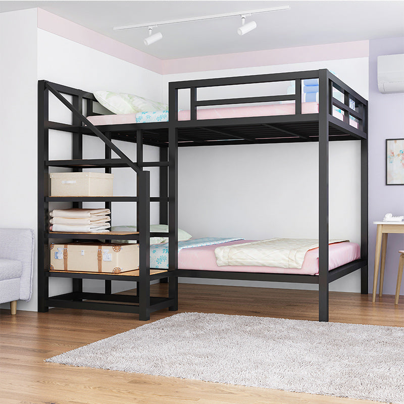 Contemporary No Theme Bunk Bed/Loft Bed in Metal with Guardrails