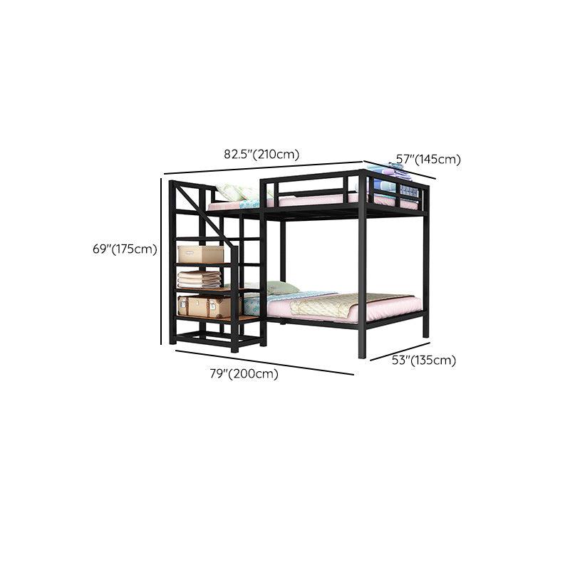 Contemporary No Theme Bunk Bed/Loft Bed in Metal with Guardrails