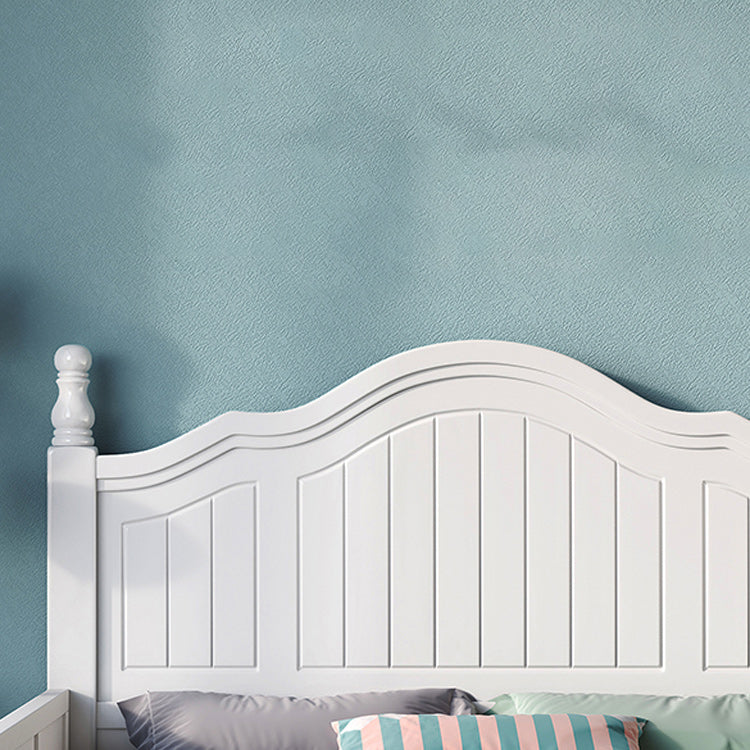 Contemporary Solid Wood Headboard with Guardrails Toddler Bed