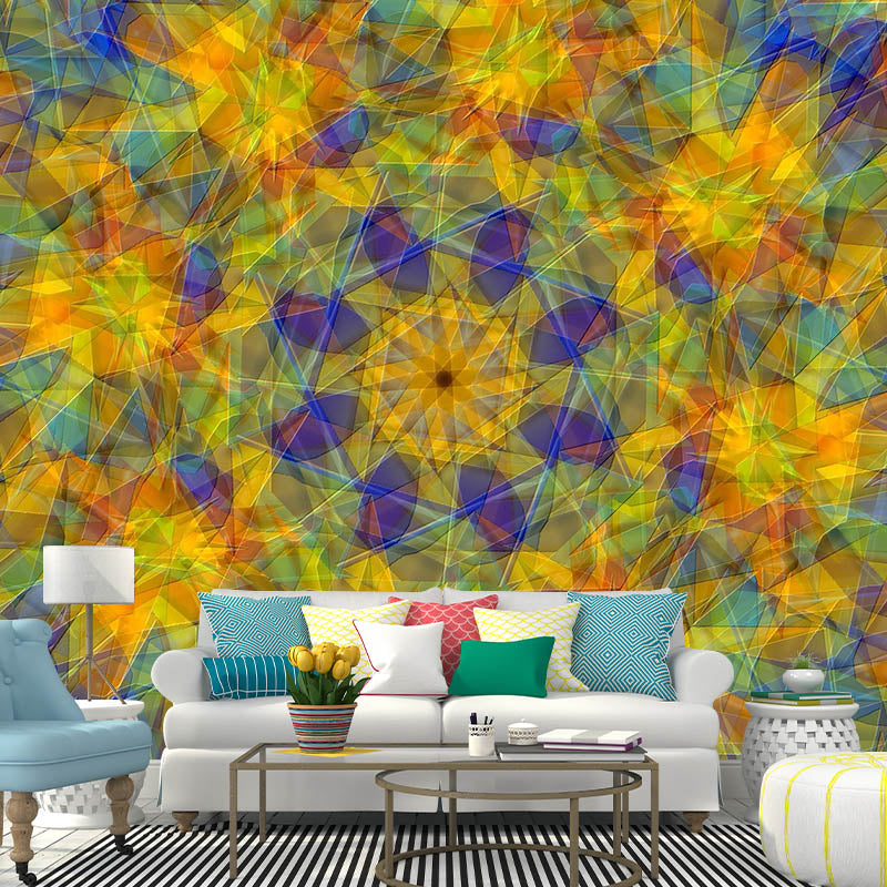 Illustration Pattern Mildew Wall Mural Art Horizontalt for Living Room