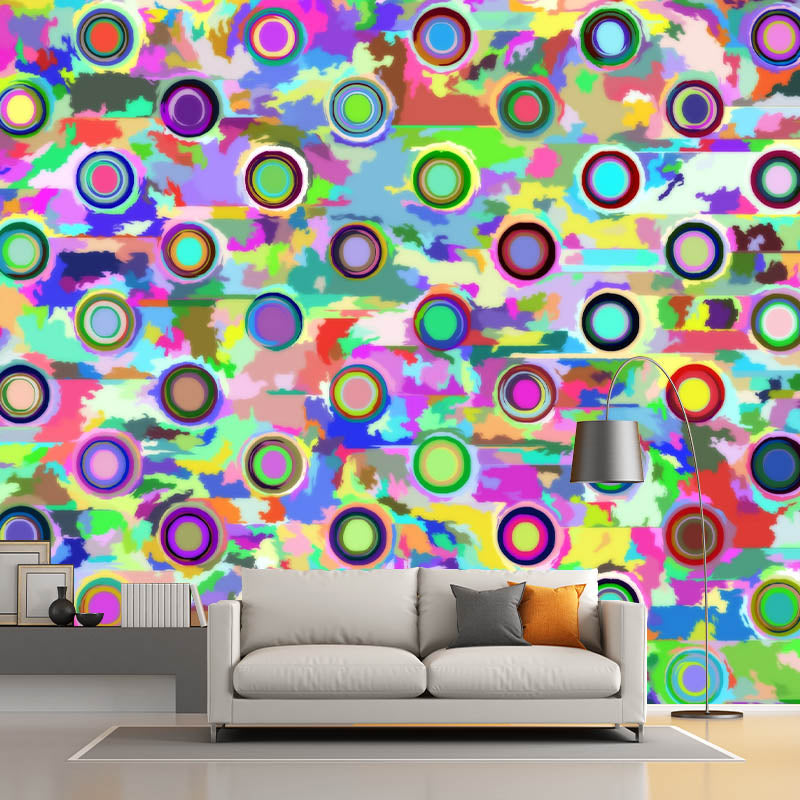 Abstract Illustration Pattern Mildew Wall Mural Horizontalt for Living Room