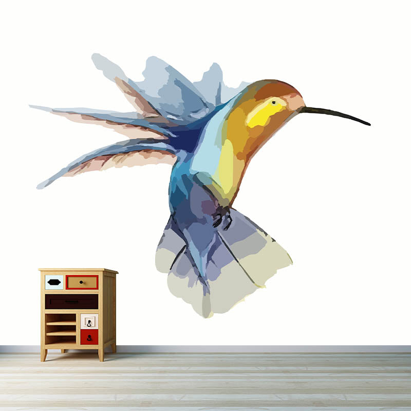Animal Illustration Pattern Mildew Wall Mural Horizontalt for Living Room