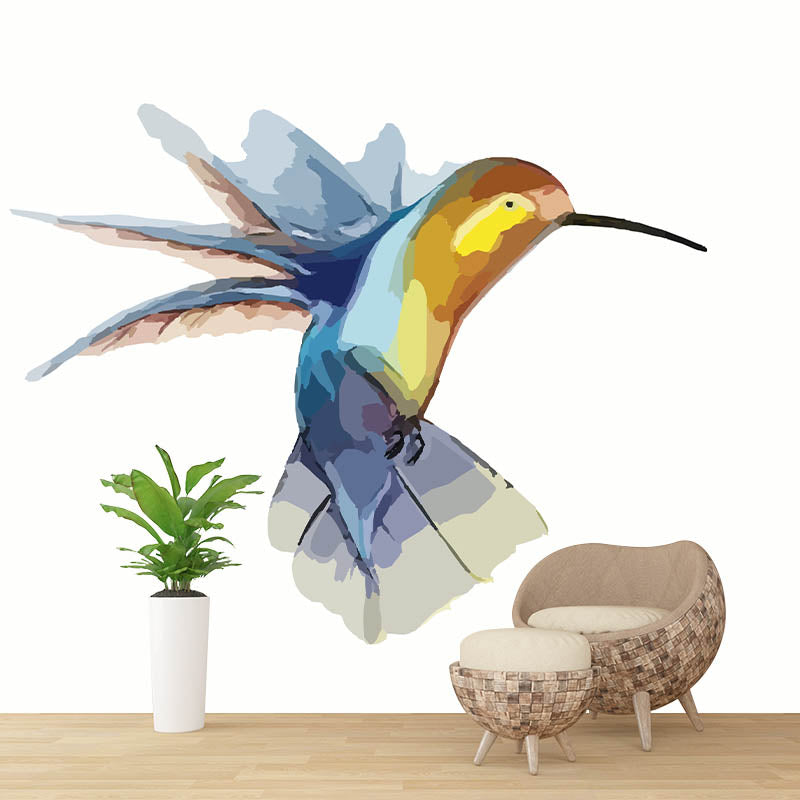 Animal Illustration Pattern Mildew Wall Mural Horizontalt for Living Room