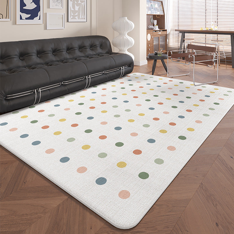 Nordic Simple Rug Light Color Imitation Cashmere Indoor Rug Non-slip Area Carpet for Bedroom
