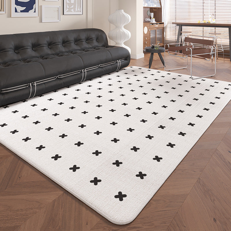 Nordic Simple Rug Light Color Imitation Cashmere Indoor Rug Non-slip Area Carpet for Bedroom