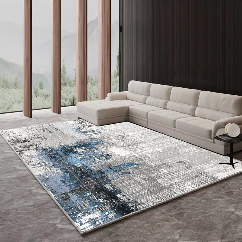 Modern Abstract Rug Gradient Imitation Cashmere Rug Non-slip Area Carpet for Living Room