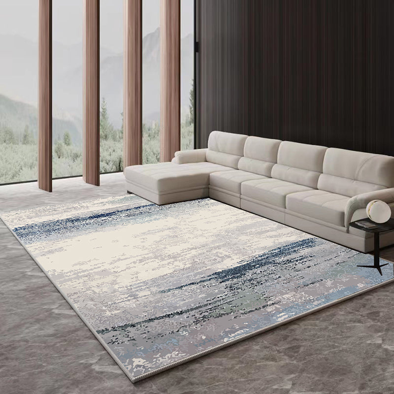 Modern Abstract Rug Gradient Imitation Cashmere Rug Non-slip Area Carpet for Living Room