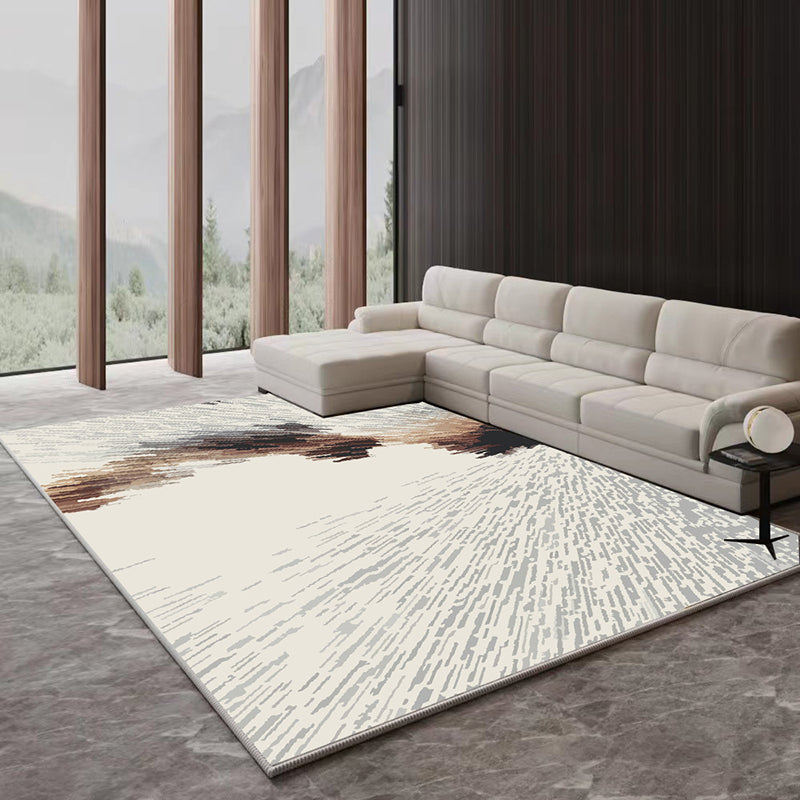 Modern Abstract Rug Gradient Imitation Cashmere Rug Non-slip Area Carpet for Living Room