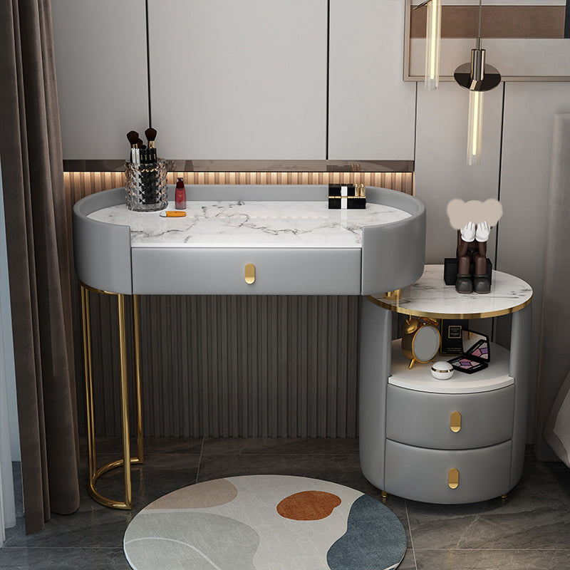 Adjustable Makeup Counter Lights Vanity Dressing Table with Drawer