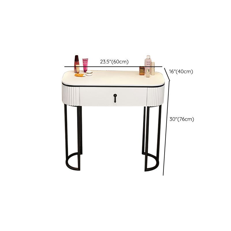 Adjustable Makeup Counter Lighted Mirror Vanity Dressing Table with Drawer