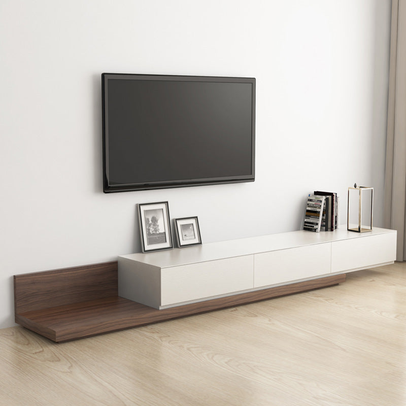 Wooden TV Stand Console Scandinavian Media Console with 3 Drawers