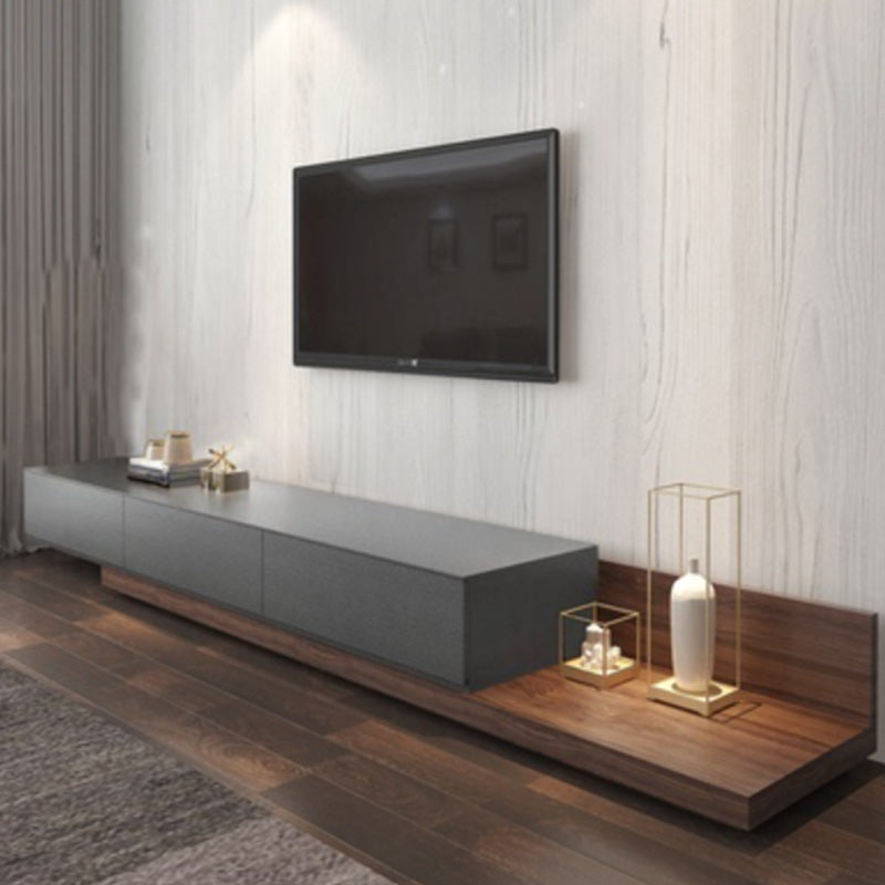 Wooden TV Stand Console Scandinavian Media Console with 3 Drawers