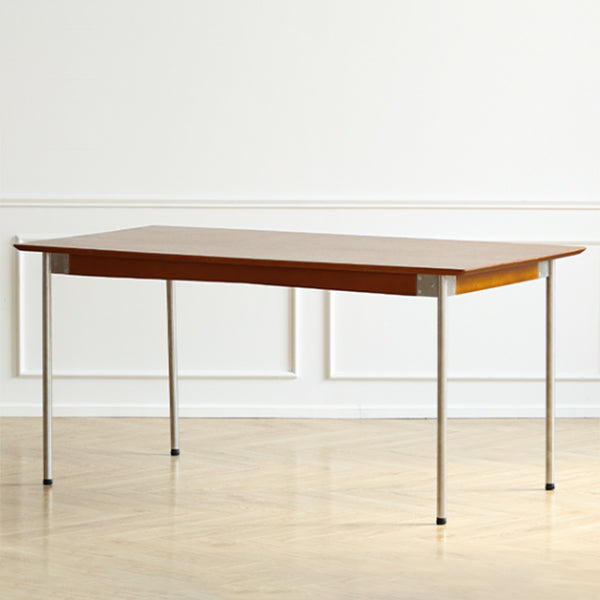 Modern Rectangle Dining Table with Stainless Steel Leg for Living Room
