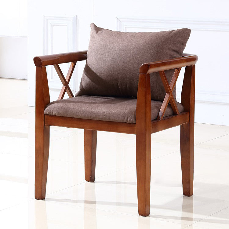 Traditional Style Dining Chair Solid Wood Dining Arm Chair for Hotel