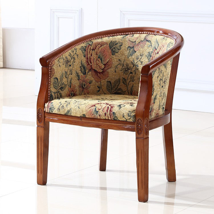 Traditional Style Dining Chair Solid Wood Dining Arm Chair for Hotel