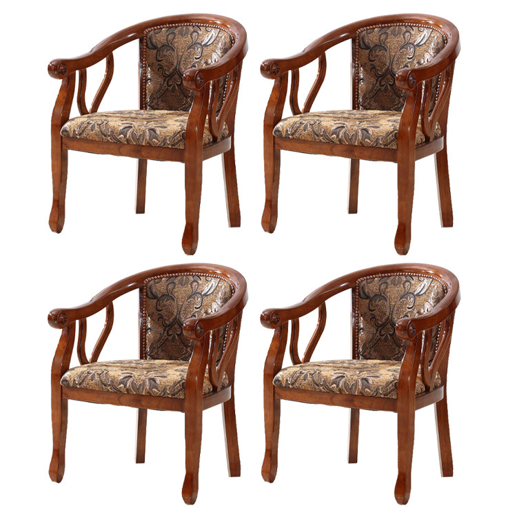 Traditional Style Dining Chair Solid Wood Dining Arm Chair for Hotel