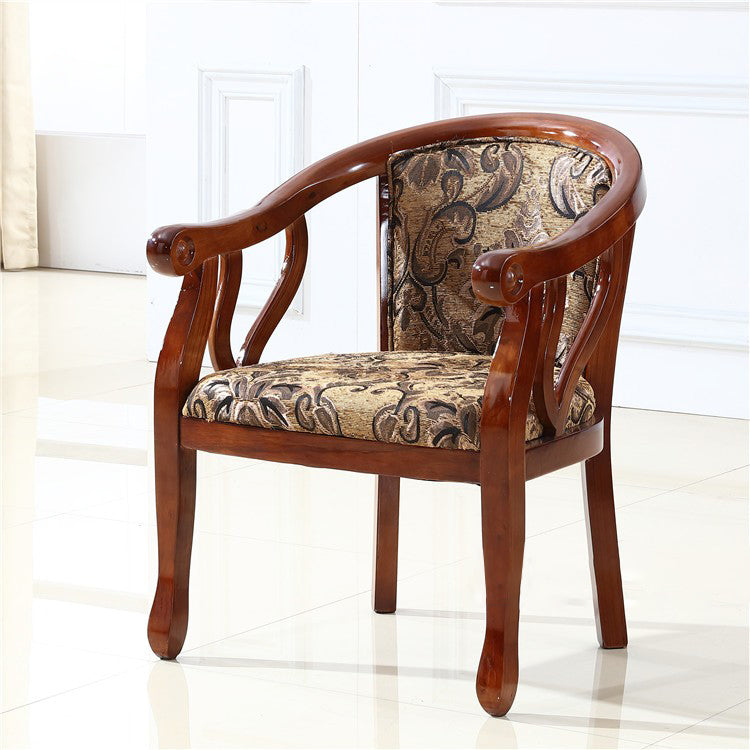 Traditional Style Dining Chair Solid Wood Dining Arm Chair for Hotel