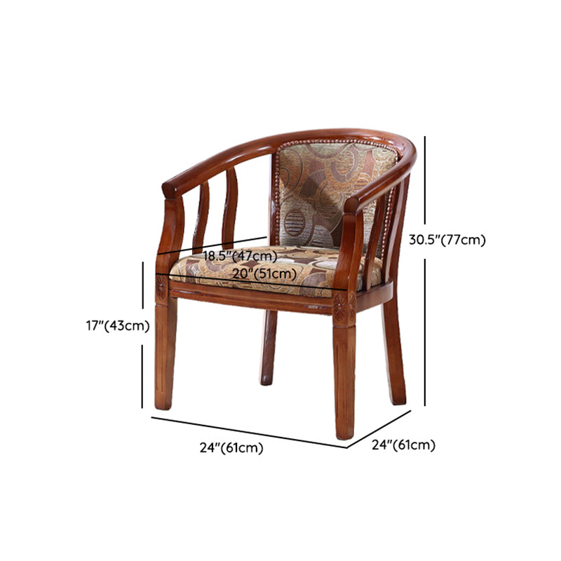 Traditional Style Dining Chair Solid Wood Dining Arm Chair for Hotel