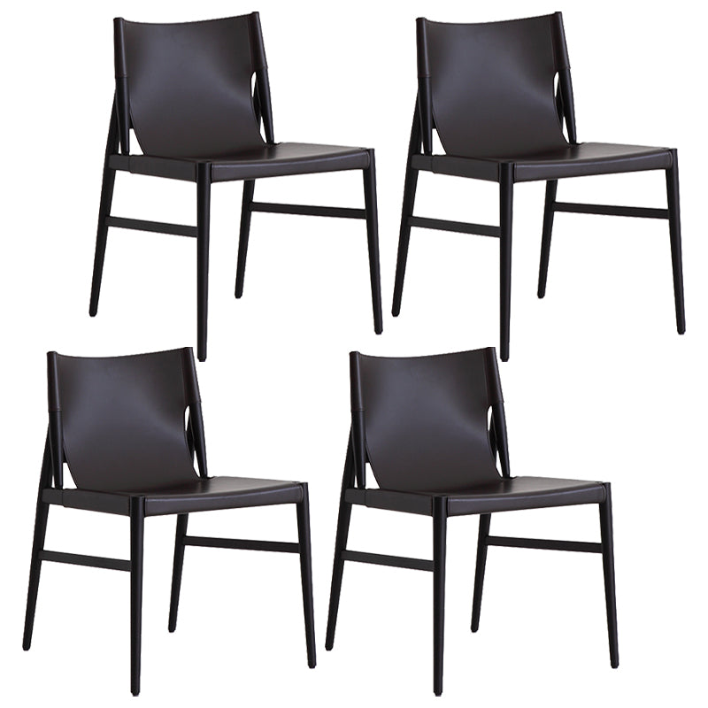 Modern Simple Side Chair Wooden Frame Kitchen Dining Chair for Home Use