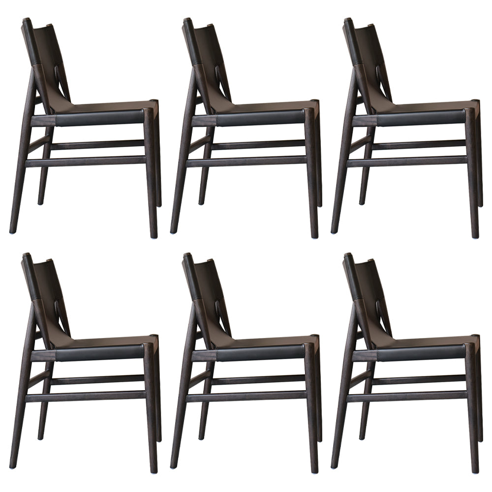 Modern Simple Side Chair Wooden Frame Kitchen Dining Chair for Home Use