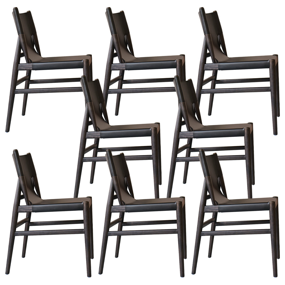 Modern Simple Side Chair Wooden Frame Kitchen Dining Chair for Home Use