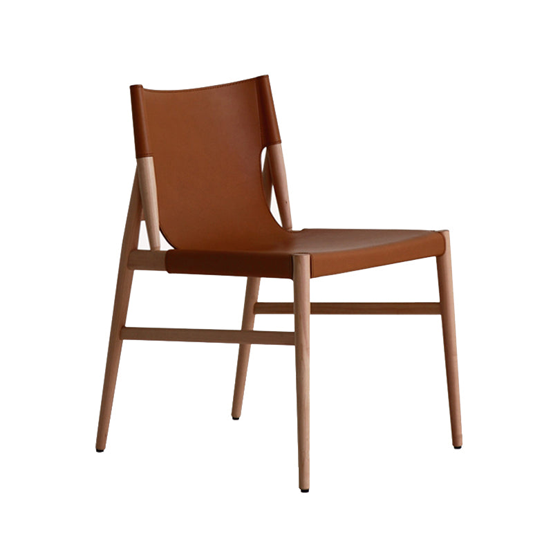 Modern Simple Side Chair Wooden Frame Kitchen Dining Chair for Home Use