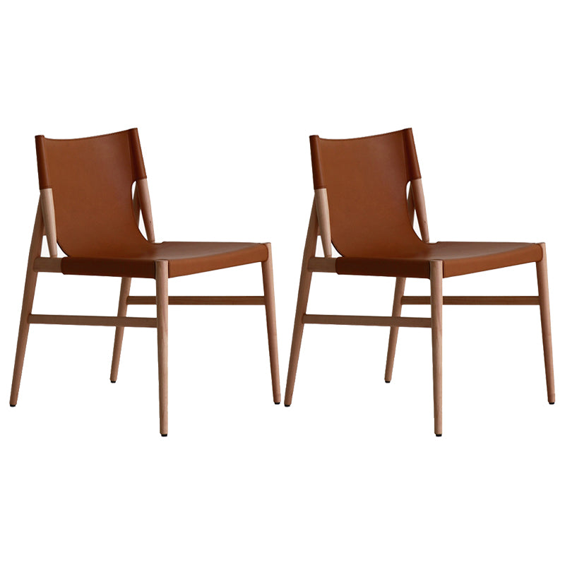 Modern Simple Side Chair Wooden Frame Kitchen Dining Chair for Home Use