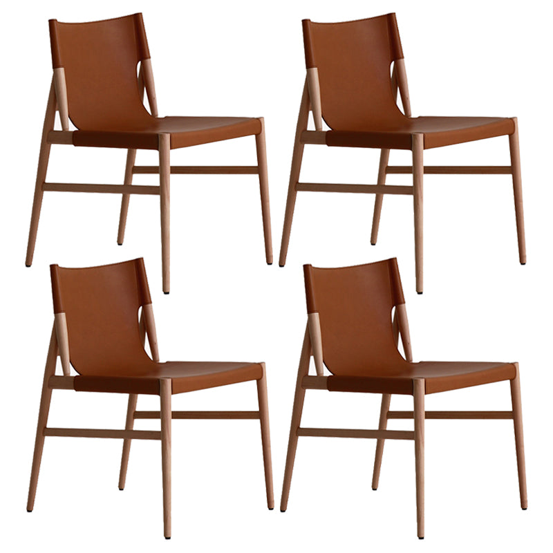 Modern Simple Side Chair Wooden Frame Kitchen Dining Chair for Home Use