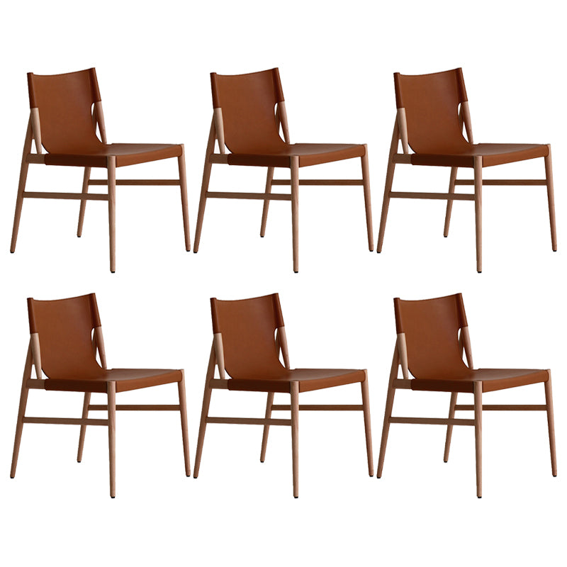 Modern Simple Side Chair Wooden Frame Kitchen Dining Chair for Home Use