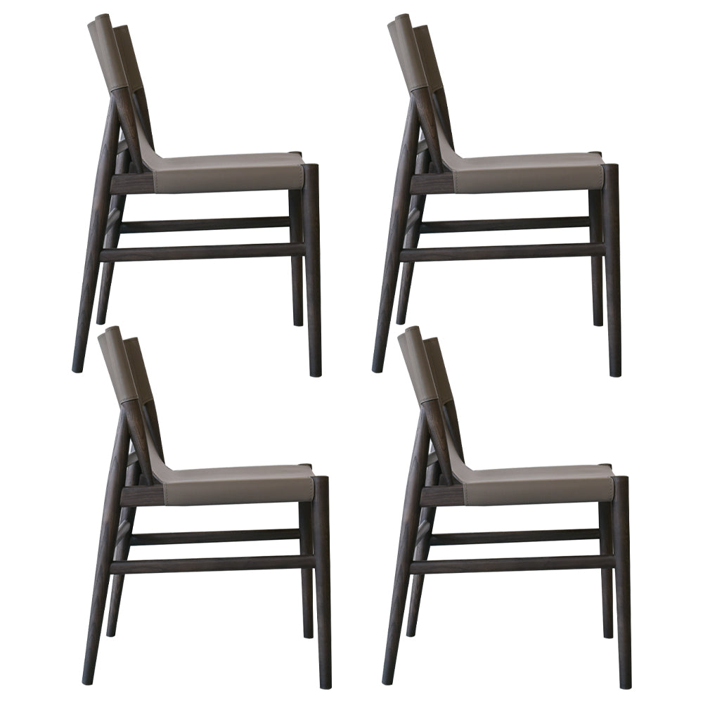Modern Simple Side Chair Wooden Frame Kitchen Dining Chair for Home Use