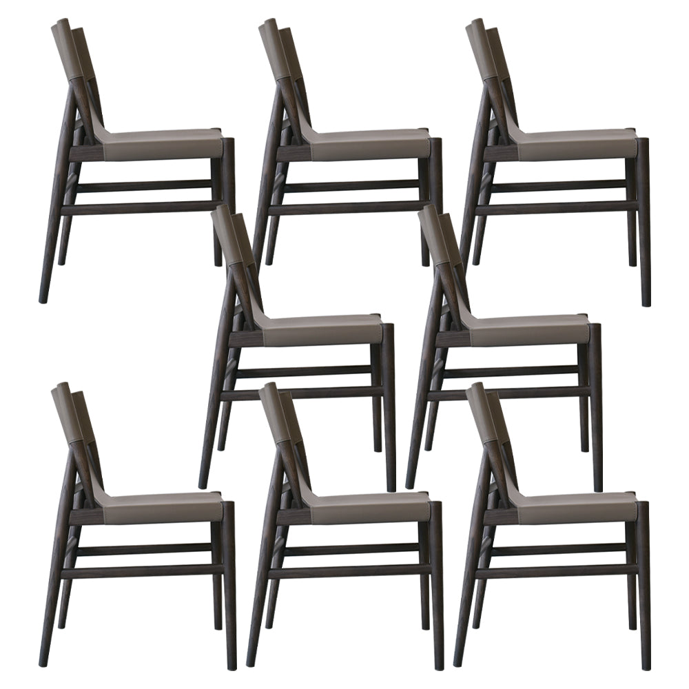 Modern Simple Side Chair Wooden Frame Kitchen Dining Chair for Home Use