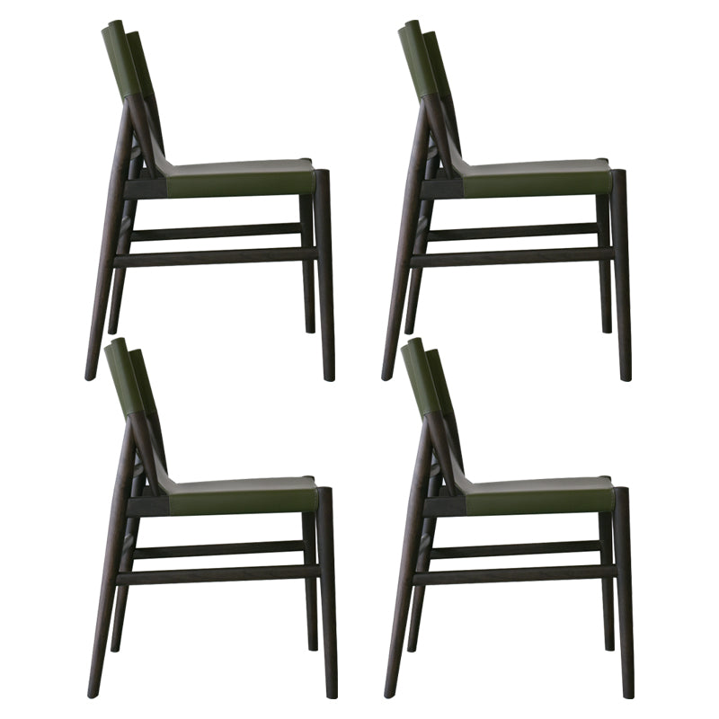 Modern Simple Side Chair Wooden Frame Kitchen Dining Chair for Home Use