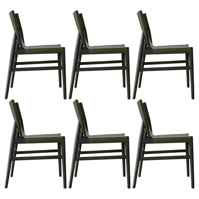 Modern Simple Side Chair Wooden Frame Kitchen Dining Chair for Home Use