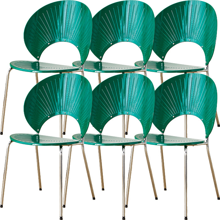 Nordic Style Plastic Armless Dining Chair for Dining Room, 17.7-inch Hight