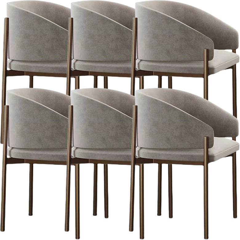 Luxury Style Metal Arm Dining Chair with Upholstered for Dining Room