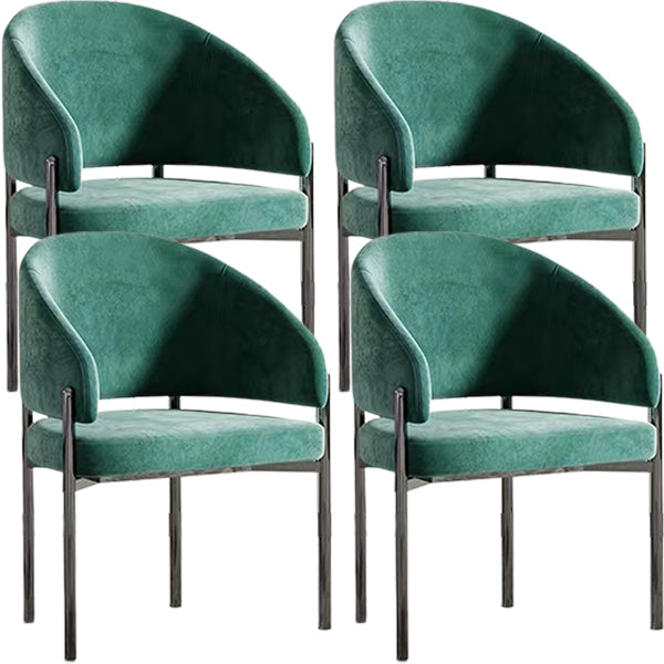 Luxury Style Metal Arm Dining Chair with Upholstered for Dining Room