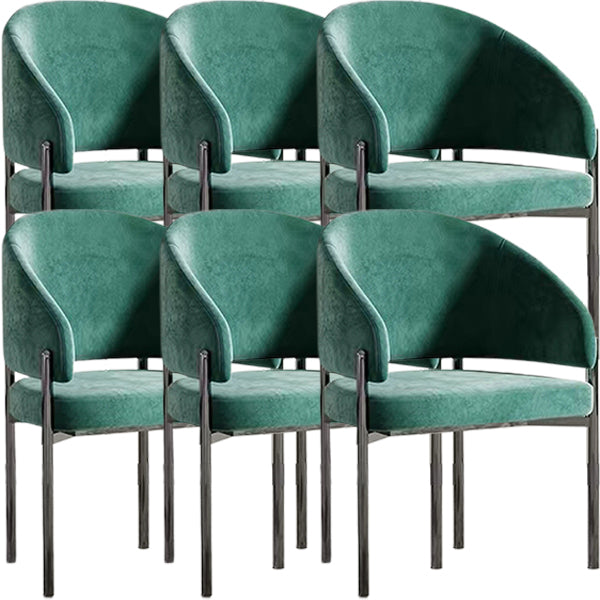 Luxury Style Metal Arm Dining Chair with Upholstered for Dining Room