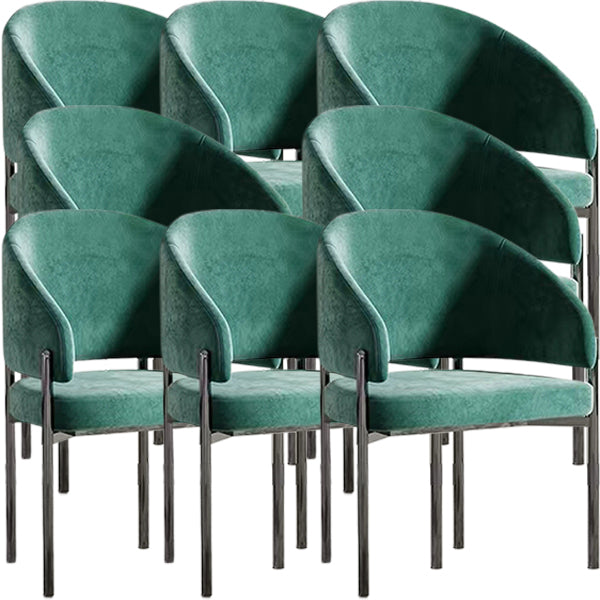 Luxury Style Metal Arm Dining Chair with Upholstered for Dining Room